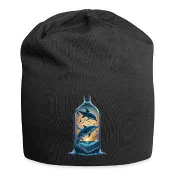 Delfin - Jersey-Beanie - Schwarz - Vorne