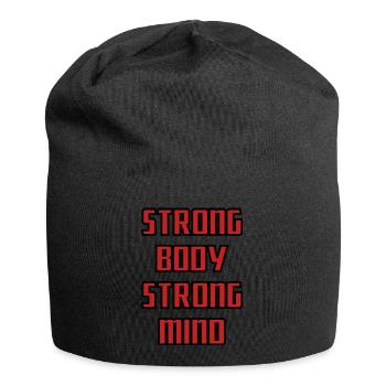 Strong Body Strong Mind - Jersey Beanie - black - Front