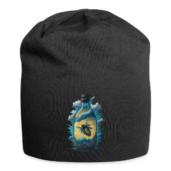 Bouteille d’abeille - Bonnet en jersey - noir - Devant