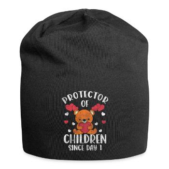 Kuscheltier Kinder Niedlich - Jersey-Beanie - Schwarz - Vorne