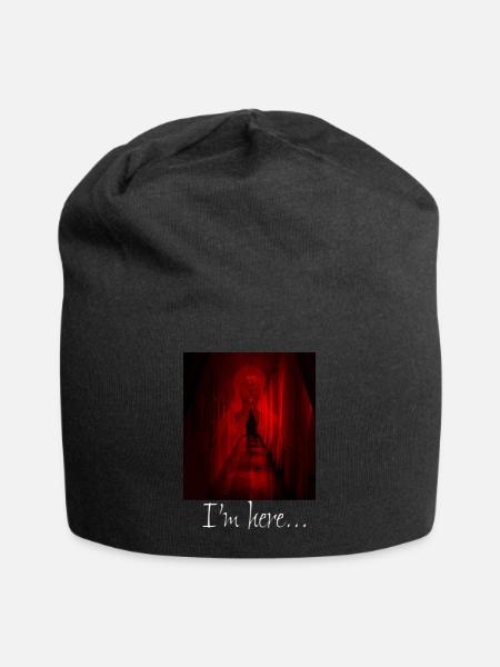 Red ghost - Jersey Beanie - black