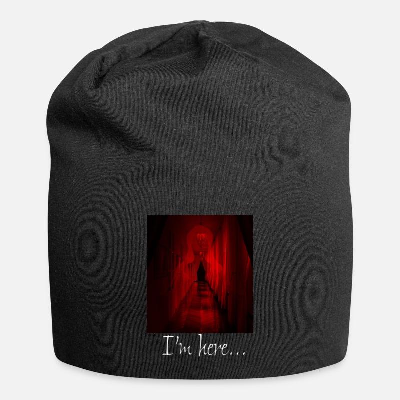 Red ghost - Jersey Beanie - black