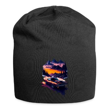 Klassischer Sportwagen - Jersey-Beanie - Schwarz - Vorne
