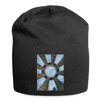 Säulenturm der Pfalz Blick in den Himmel - Jersey-Beanie - Schwarz - Vorne