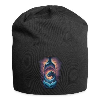 Bouteille Dragon - Bonnet en jersey - noir - Devant