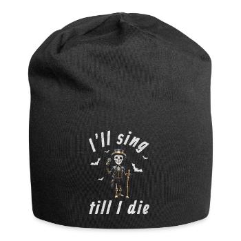 I’ll sing till I die - Halloween steampunk Skelett - Jersey-Beanie - Schwarz - Vorne