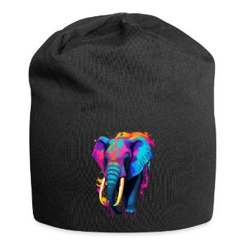 Elefant - Jersey-Beanie - Schwarz - Vorne