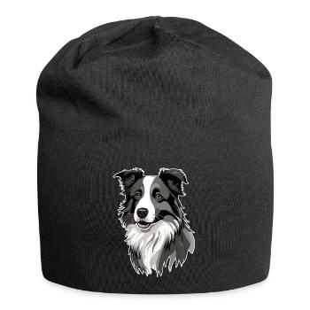 Border Collie - Jersey Beanie - black - Front