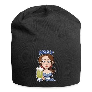 ❤️ Munich - Prost - Jersey-Beanie - Schwarz - Vorne
