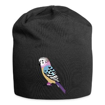 Budgie Bird Cockatiel Bird Propriétaire - Bonnet en jersey - noir - Devant