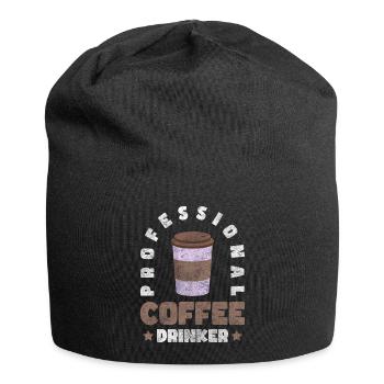 Morgenmuffel Wachmacher Cappuccino Tasse - Jersey-Beanie - Schwarz - Vorne