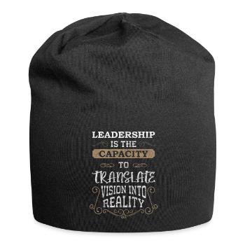 büro karriere angestellte - Jersey-Beanie - Schwarz - Vorne