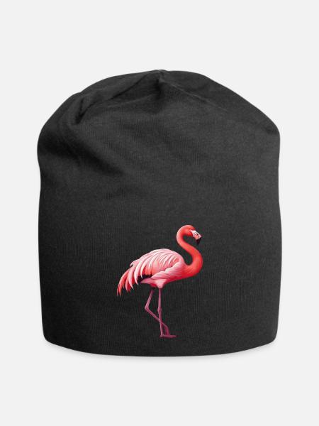 Flamingo - Jersey Beanie - black