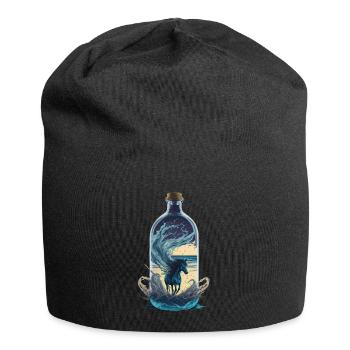 Horse Bottle - Jersey Beanie - black - Front