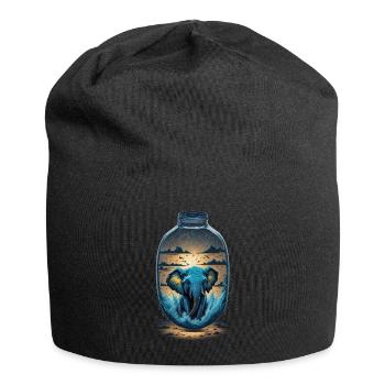 Elephant Bottle - Jersey Beanie - black - Front
