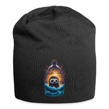 Faultier Flasche - Jersey-Beanie - Schwarz - Vorne