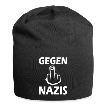 Gegen nazis - Jersey-Beanie - Schwarz - Vorne