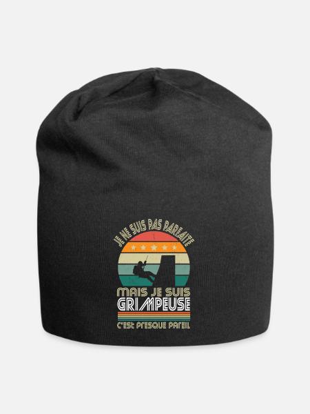 Je ne suis pas parfaite mais je suis grimpeuse - Bonnet en jersey - noir