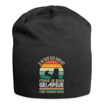 Je ne suis pas parfait mais je suis grimpeur - Bonnet en jersey - noir - Devant