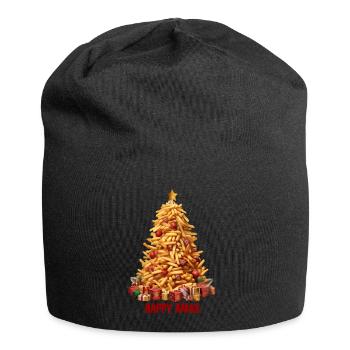 Pommes Frites Weihnachten - Jersey-Beanie - Schwarz - Vorne