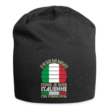 Je ne suis pas parfaite mais je suis Italienne - Bonnet en jersey - noir - Devant
