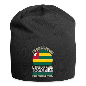 Je ne suis pas parfaite mais je suis Togolaise - Bonnet en jersey - noir - Devant