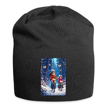 personalized design mother's gift - Jersey Beanie - black - Front