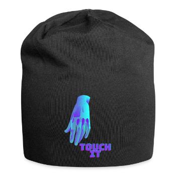 Touch It - Blue Hand - Jersey Beanie - black - Front