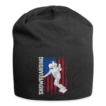 Snowboarder Board Wintersport Winterurlaub - Jersey-Beanie - Schwarz - Vorne