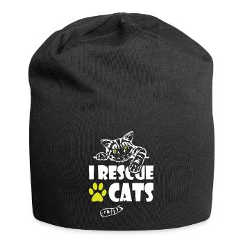 Je sauve des chats - Bonnet en jersey - noir - Devant