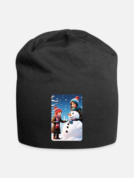 personalized design mother's gift - Jersey Beanie - black
