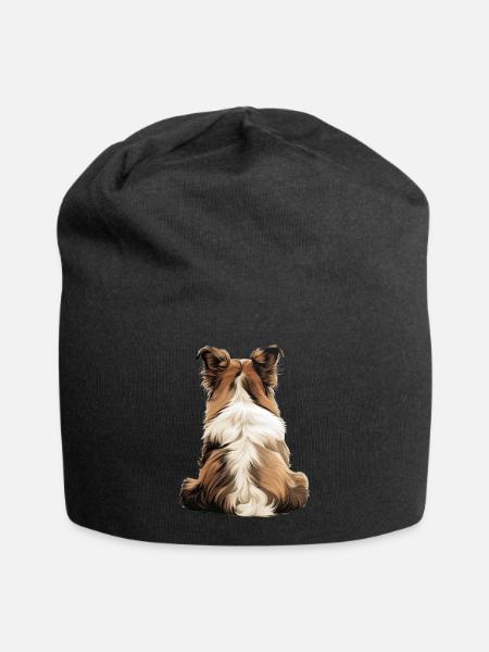 Chien de berger Shetland - Bonnet en jersey - noir