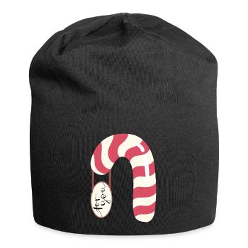 Candy cane - for you - Jersey Beanie - black - Front