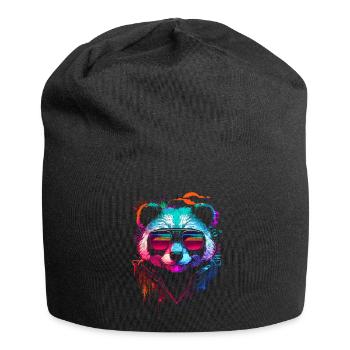 Panda hipster - Bonnet en jersey - noir - Devant