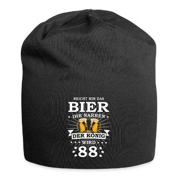 Reicht mir das Bier ihr Narren der König wird 88 - Jersey-Beanie - Schwarz - Vorne