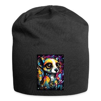 [MB] Friendly Googly-Eyed Adventure - Jersey Beanie - black - Front