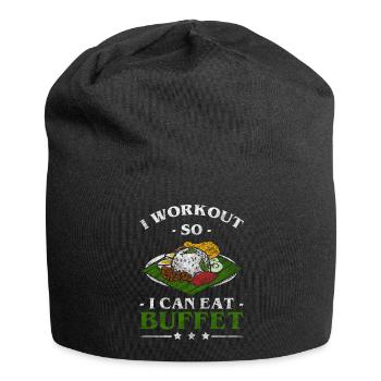 Mahlzeit Genießer Getränke Vielesser - Jersey-Beanie - Schwarz - Vorne