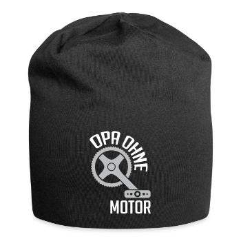 Opa fährt ohne Motor und Akku Fitness im Alter - Jersey-Beanie - Schwarz - Vorne