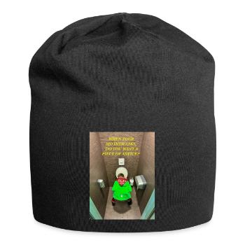 Wenn deine Mutter fragt, - Jersey-Beanie - Schwarz - Vorne