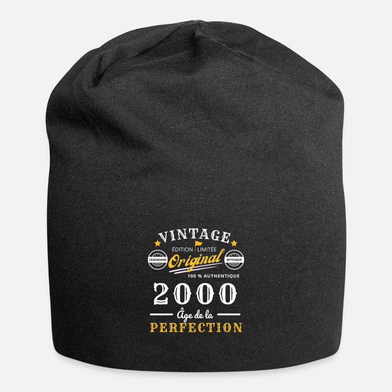2000 Vintage Anniversaire 2000 original birthday - Bonnet en jersey - noir