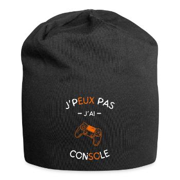 J peux pas j ai console - Bonnet en jersey - noir - Devant