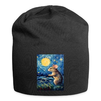 Van Gogh Maus - Jersey-Beanie - Schwarz - Vorne