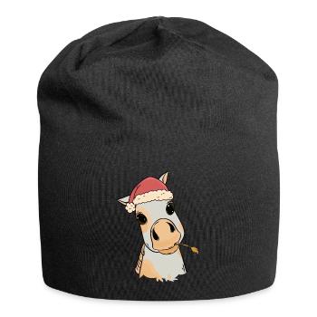 Fohlen Baby Xmas Weihnachtsgeschenk Pferdenarr - Jersey-Beanie - Schwarz - Vorne