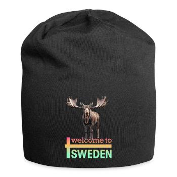 Schweden Schwedischer Elch bestes Tier Geweih Hirsch Hirsch - Jersey-Beanie - Schwarz - Vorne