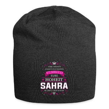 Son Altesse Sahra entre dans la pièce - Bonnet en jersey - charbon - Devant