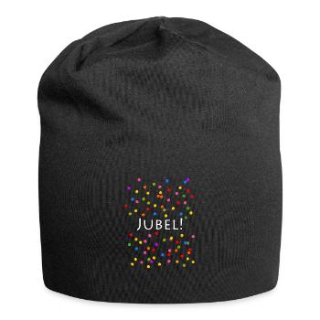 Jubel Konfetti Silvester Karneval - Jersey-Beanie - Schwarz - Vorne