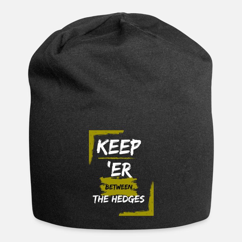 Motorcycling Phrase - Keep er between the Hedges - Jersey Beanie - black