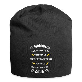 Mom, Best Mother's Day Gift - Jersey Beanie - black - Front