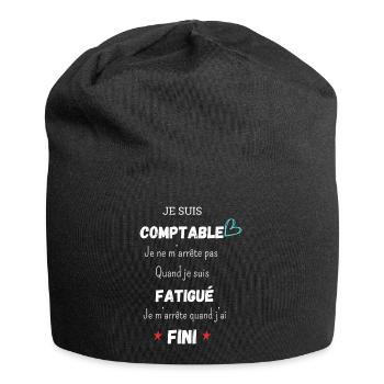 Buchhaltung Humor - Jersey-Beanie - Schwarz - Vorne