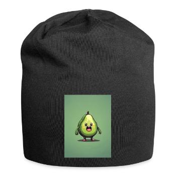 Pixelart Avocado - Jersey-Beanie - Schwarz - Vorne